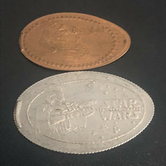 2 Disneyland Resort Pressed Pennies Star Wars The Force Awakens Splash Mountain - Picture 1 of 12